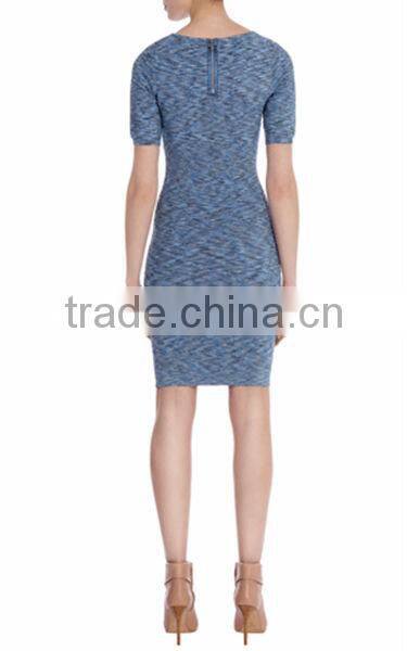 2014 Sexy stretch space dye texture brand knit bandage dress