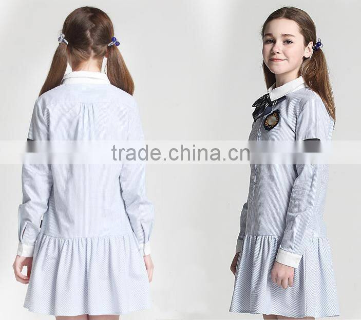 2016 high quality korean children islamic school girls uniform pictures polo dress