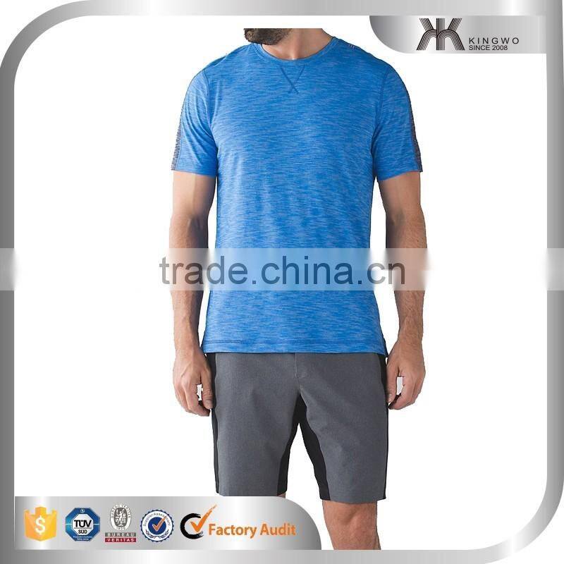 Latest running t shirt flat stitching man quick dry running shirts