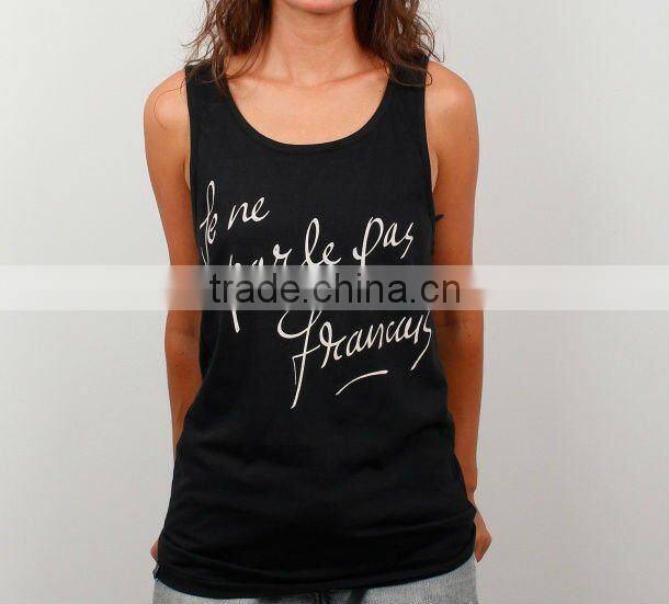 printed White sleeveless top for women