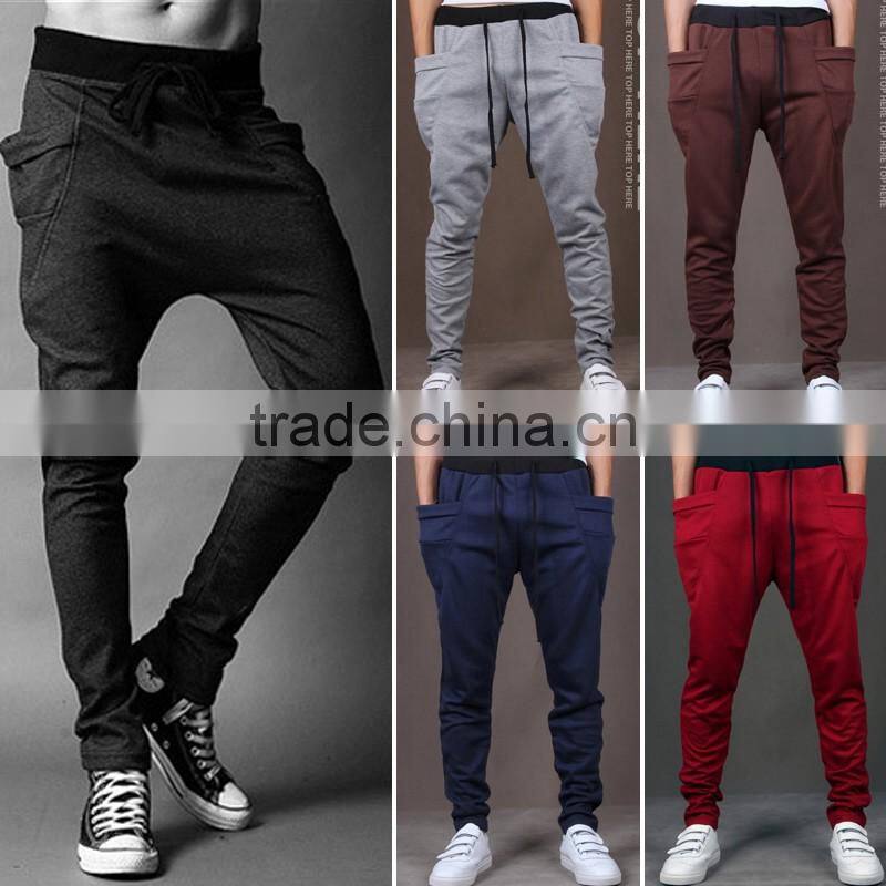 New Fashion Sweatpants Trousers Latest Design Men Harem Pants Sport Pants , Big Pocket Design Cargo Men Joggers