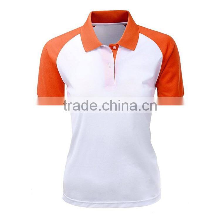 Women Plain Style Custom Cheap Dry Fit Latest Design Two Color Polo Shirt