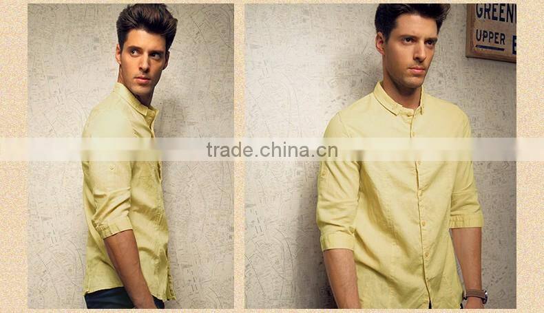 T Shirt Wholesale Man Long Sleeve China Custom Printing With Linen&Cotton