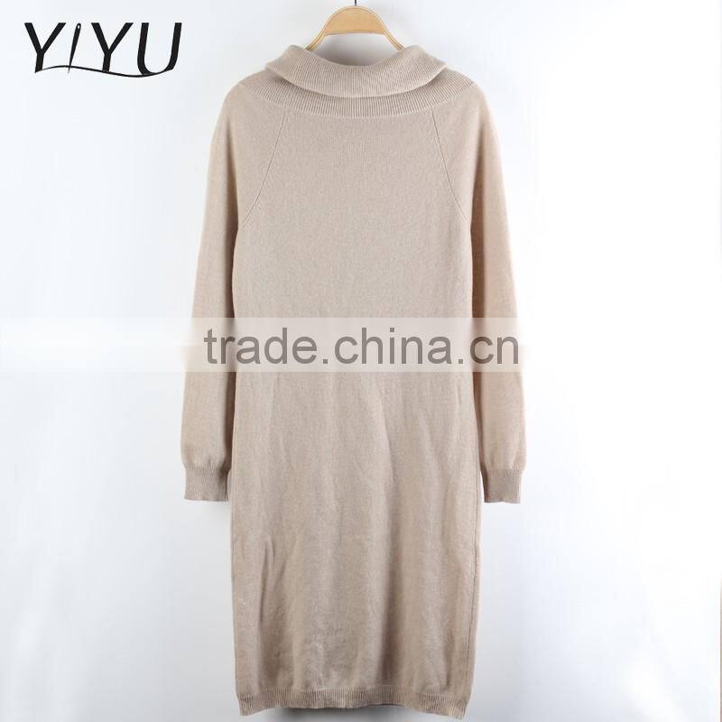 2016 New Style long sleeve cashmere knitting turtleneck sweater for women