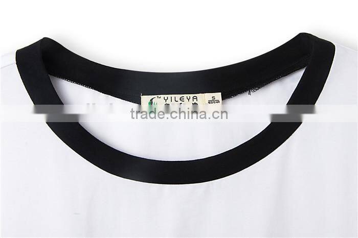 sports style latest 2015 summer elegant shirts for ladies with paillettes decoration