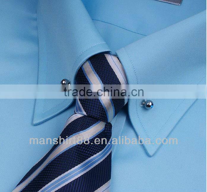 2017 Light blue French cuff men dress or tuxedo shirt