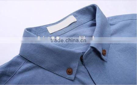 2016 New arrival men washed linen casual shirt