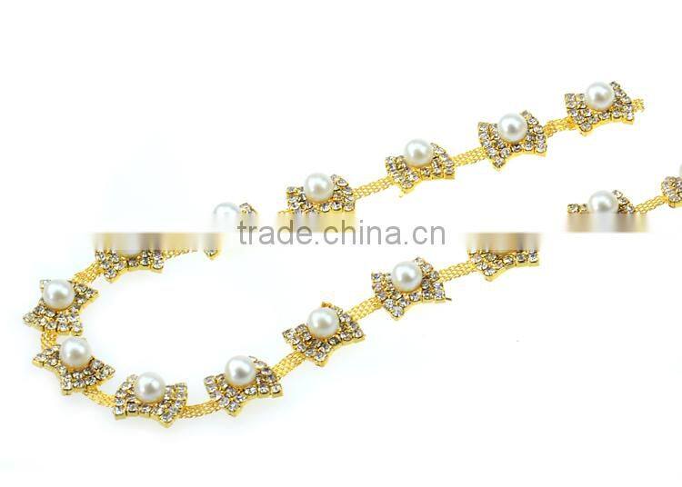 High Quality Pear&Rhinestone Cup Chain
