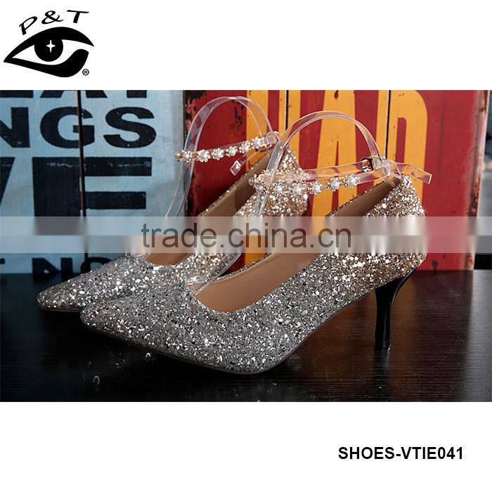 Custom Design Shoelaces With Pearl Rhinestone For Women Adjustable Shoes Straps