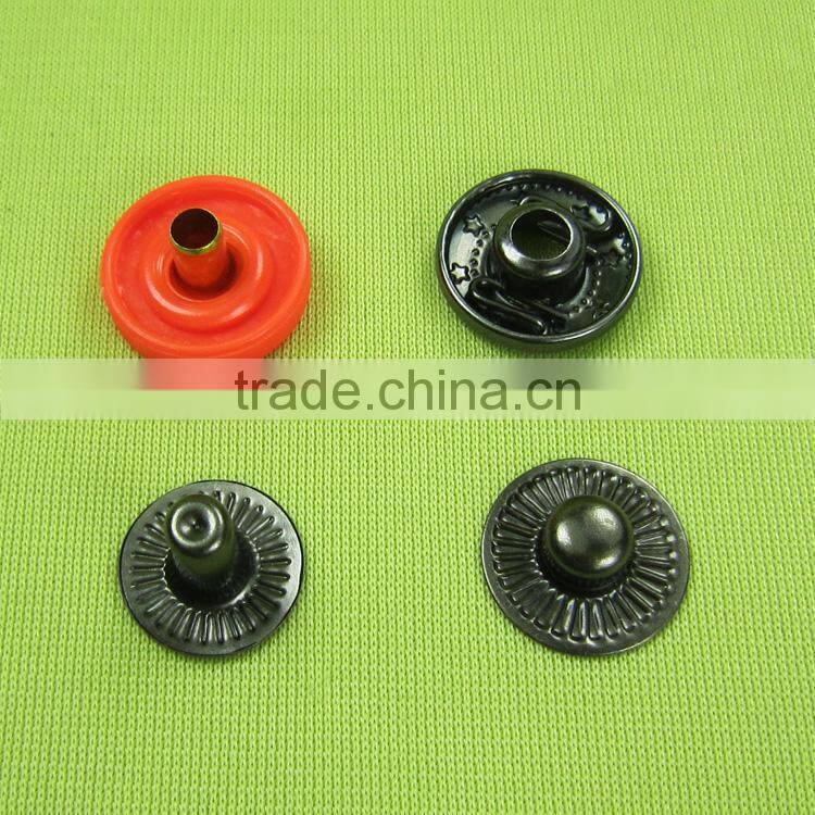 4 parts colorful nylon cap press stud sewing snap buttons for fur jacket coat