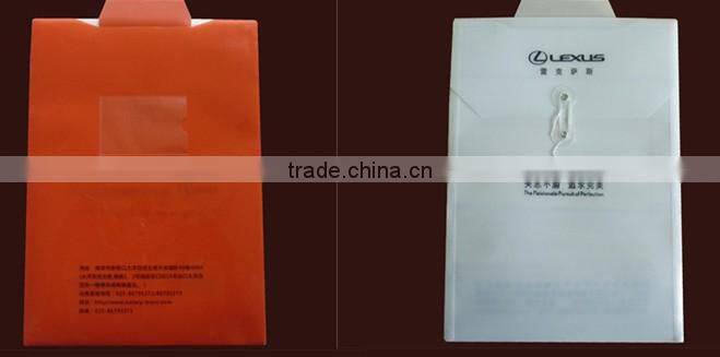 a4 a5 PP plastic clear folder with button
