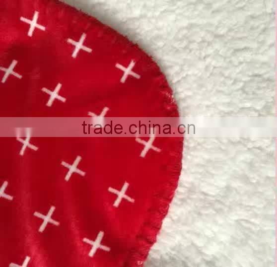 Hot sell Four Colours Throw Microfiber Fleece Sherpa Blanket