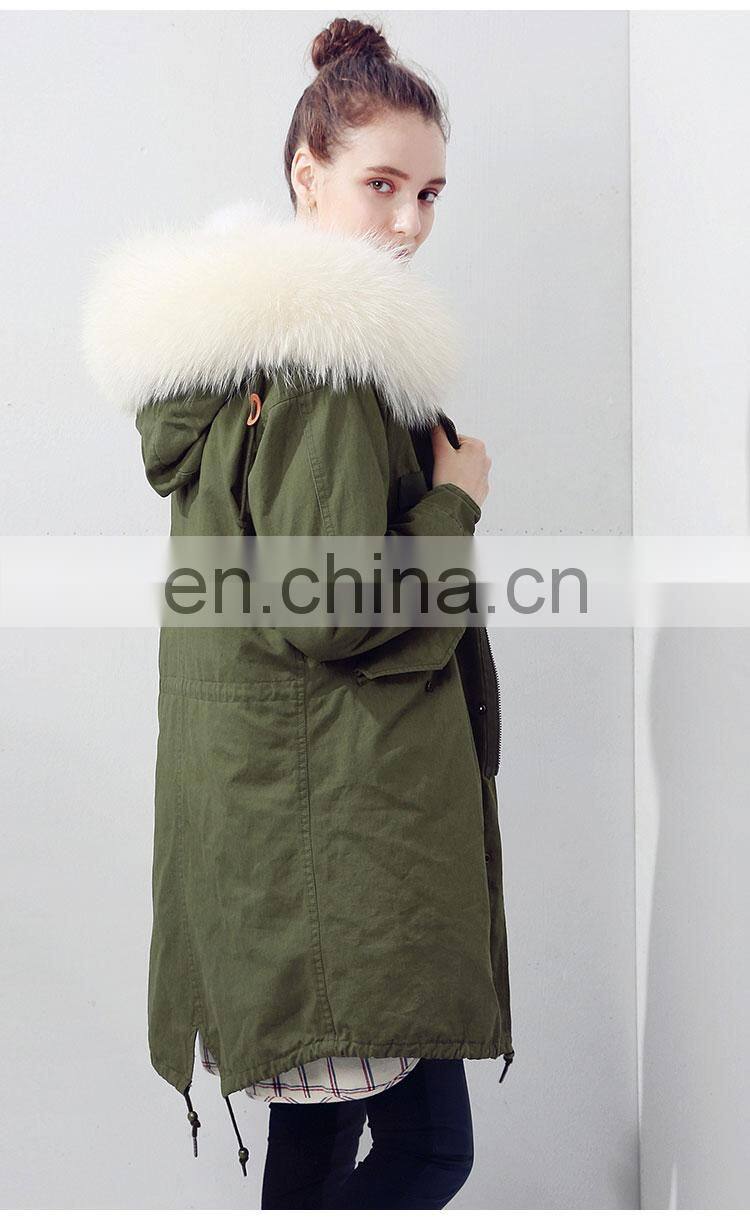 Black Parka London Style Parka Womens Colorful Fox Fur Lined Winter Parka for Girls