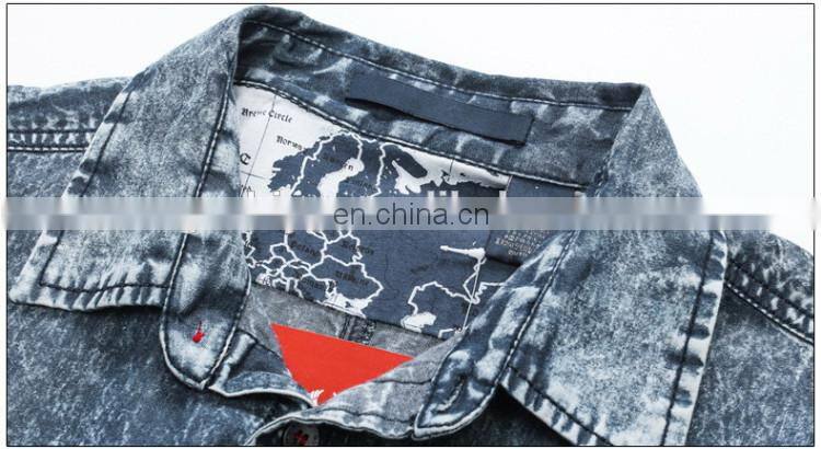 in stock items latest fashion cotton denim shirt