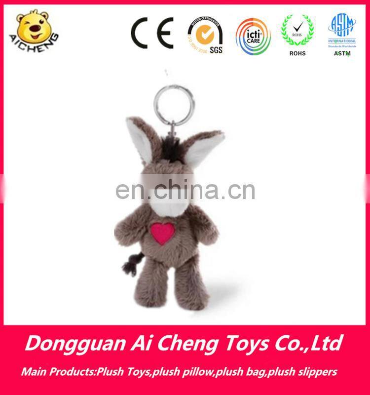 Cute plush monkey toy with magnet mini plush monkey keychain toy