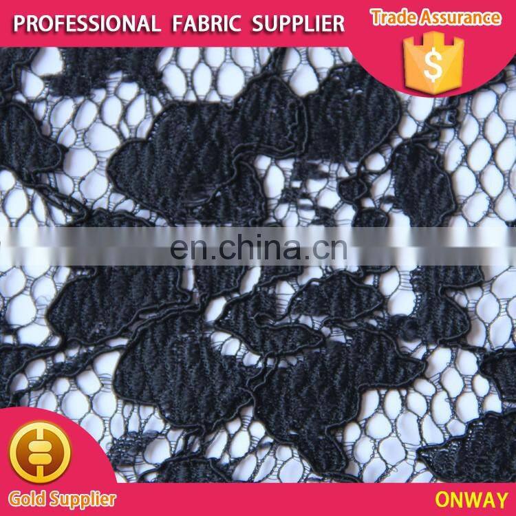 beautiful flower burnt-out polyester/cotton solid lace for all ladies' garment accessories