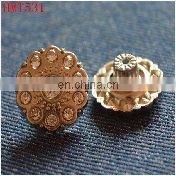 diamond rhinestone jeans button