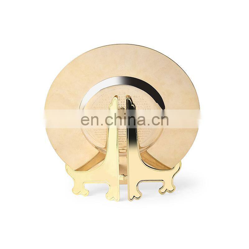 Custom high quality round metal commemorative plates wholesale