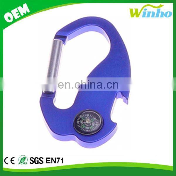 Winho 4-In-1 Carabiner Bottle Opener Key Chain Compass