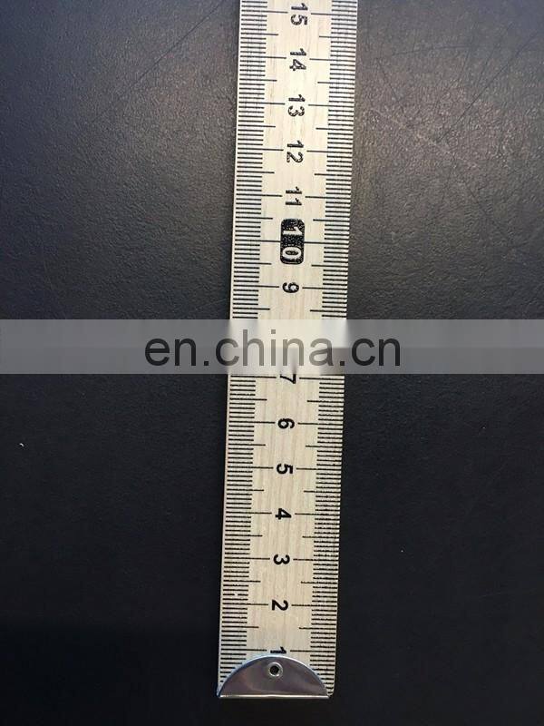 Wood Ruler Measuring Metric and 50cm Scale With double Metal Edge