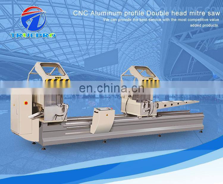 CNC double head precision cutting saw for making pvc upvc window