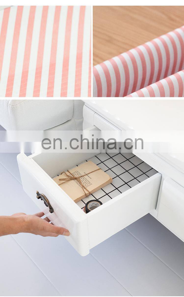 Home Kitchen Oil-Proof Oxford Grid Mat Pad Shelf Paper Drawer Liner Moisture-proof Pad