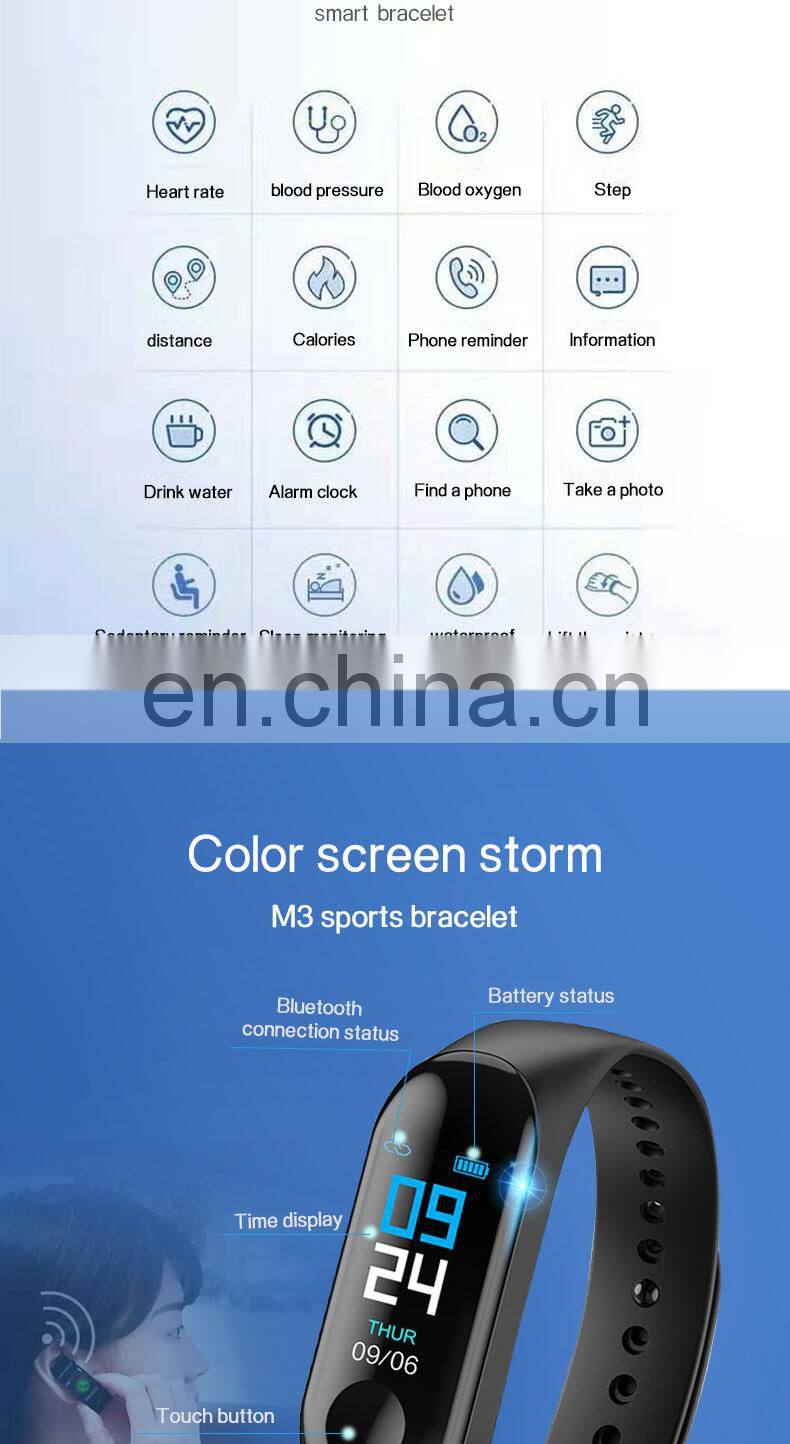 Wristband Bracelet 2019 Android Sport Bluetooth Waterproof M4 Smart Watch Bracelet Fitness Superhero smart m3 reloj inteligente