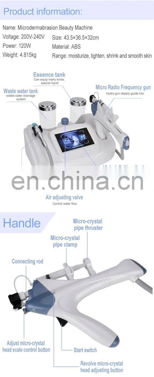2 In 1 Facial Cleaning Water Hydra Dermabrasion Meso Device Beauty Machine