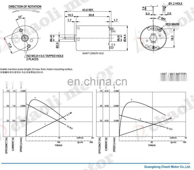 12v 0.45w cl-rf370cb micro dc motor