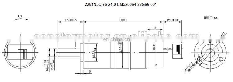 High precision mini 24v servo motor
