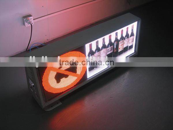 DC 9-36V P5 led car message moving scrolling sign display/led lighted sign taxi /acrylic led sign for taxi