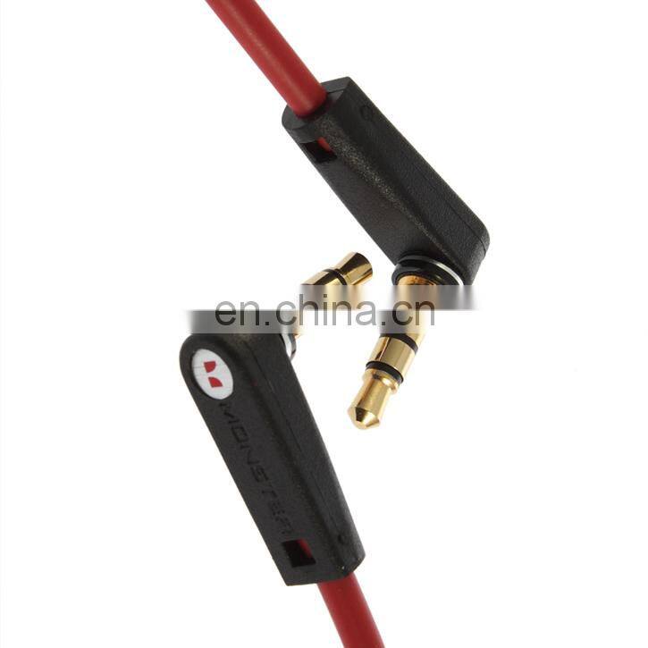 L 90 Degree Plug Noodle Shape Car Audio Aux 3.5mm USB Cable Male To Male Earphone Upgrade Audio Video Cable