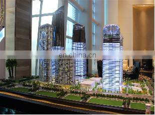 Architecture model house in other construction , physical model maquette with light