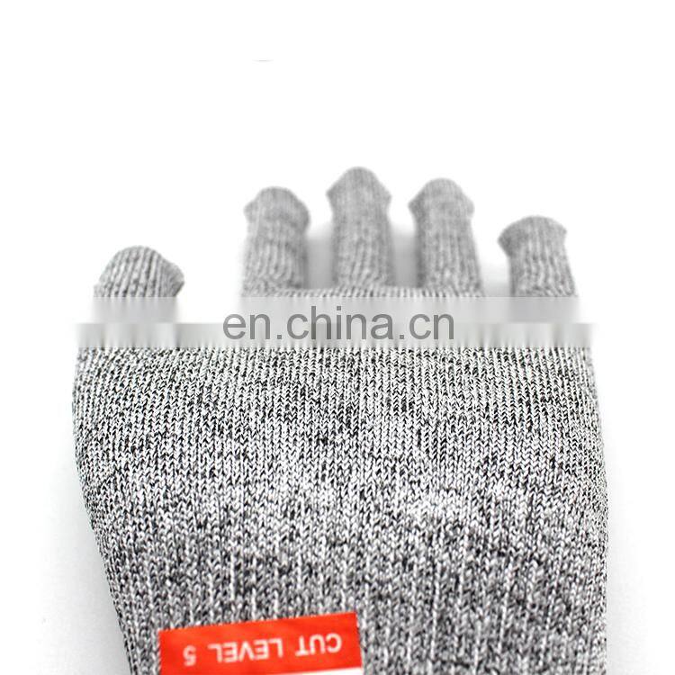 Cut resistant gloves level 5 protection HPPE glass liner