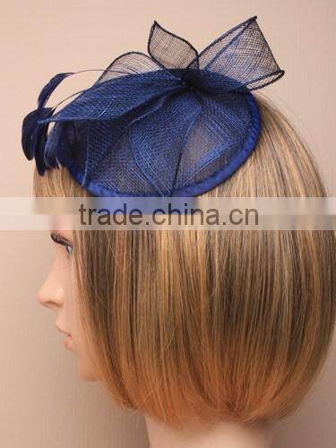New Design Red Sinamay Base Fascinator Hat For Wedding Party
