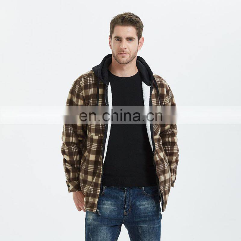 Christmas autumn and winter men's plus velvet thick warm jacket inch shirt men's trend student plaid shirt lamb velvet jacket