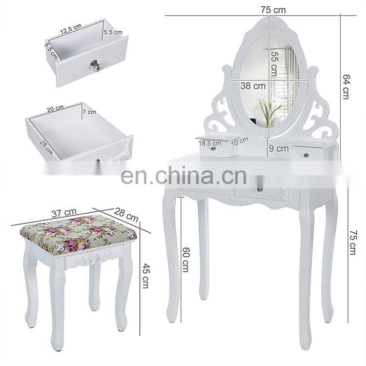 Mini Girl Furniture Design Mirror Child Wood Mirrored Dressing Table