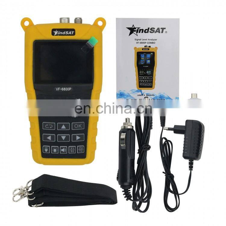 VF-6800P 2.4" Color LCD Digital Satellite Finder Signal Meter DVB-T2 DVB-S2 DVB-C Satellite Receiver