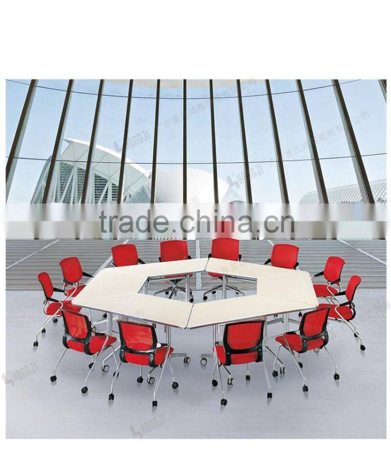 Aluminium alloy leg wooden folding conference table HD13B