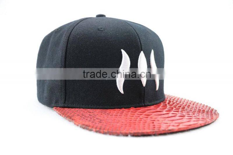 Super Cool Luxury Python Snake Skin Leather Hat floppy hat with straps