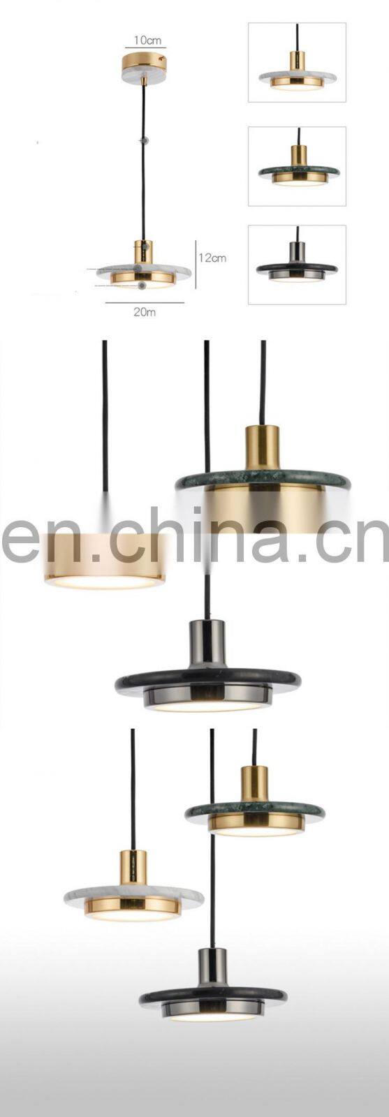 Nordic Kitchen Dining Room Bedroom Pendant LED Light Nordic Marble Chandelier LED Light