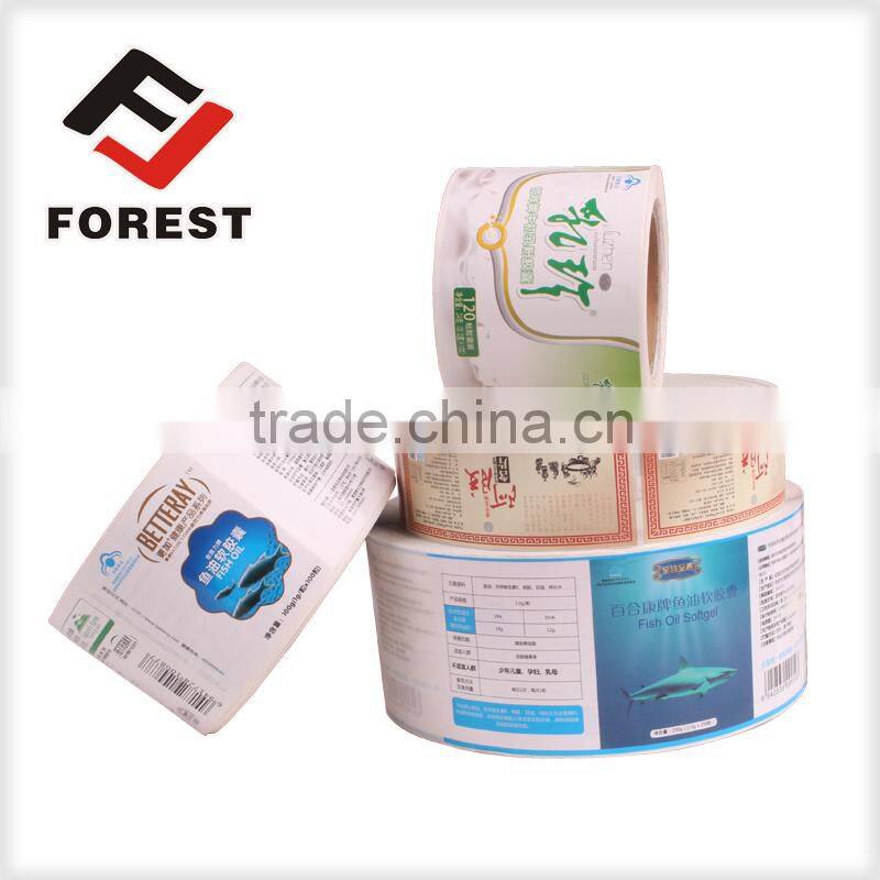 Custom roll adhesive sticker printing, decorative blank labels