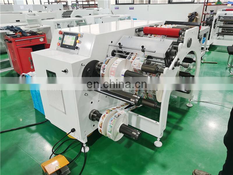 UTS370S High Speed Self Adhesive Label Sticker Cutter Rewinding Machine Price with Turret