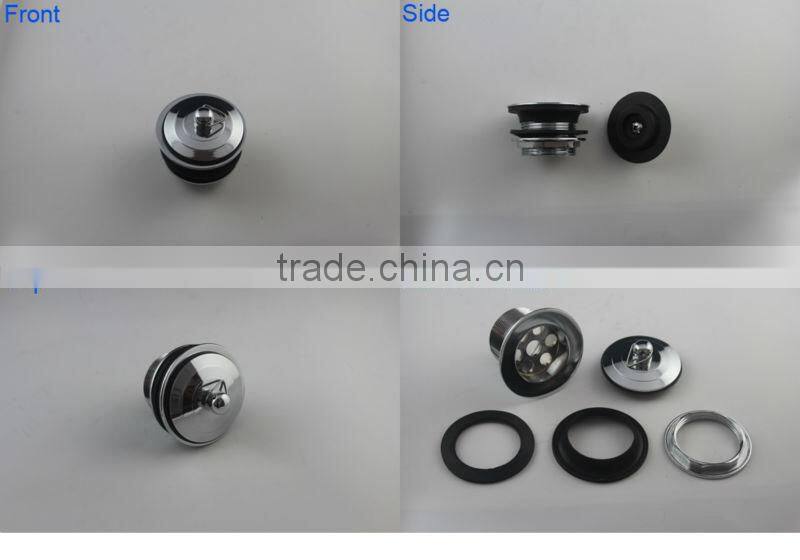 Chrome Polished Pop Up Waste Drain with Overflow for Bathroom Basin Sink Faucets