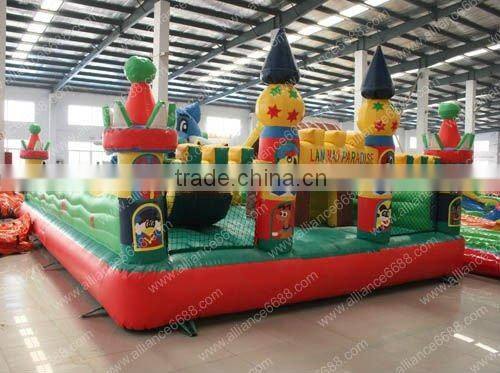 Blue cat paradise inflatable jumper 5x8m kids game