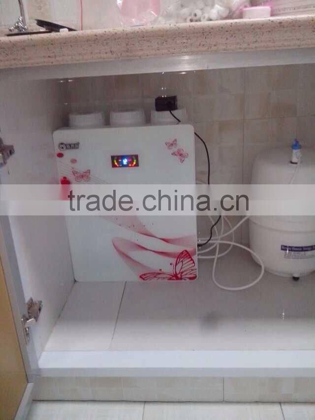 Wall hanging 5 stage reverse osmosis water treament with LED displayi domestc price