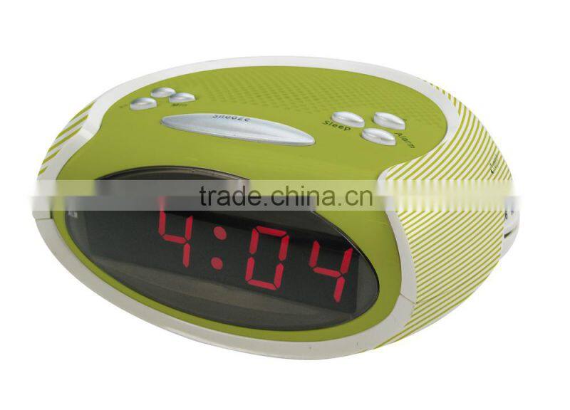 Cheap Item Oval Shape AM FM PLL Alarm Clock Radio