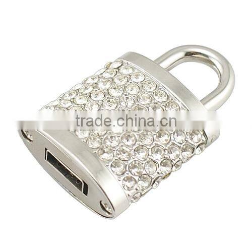 lock shape diamond flash memoty stick 8gb
