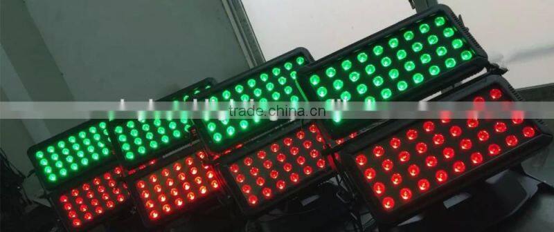 High power 72 x 10w led city color light dmx512 / auto / master-slave led washers RGBW 4in1 Full color mixing Building Washing