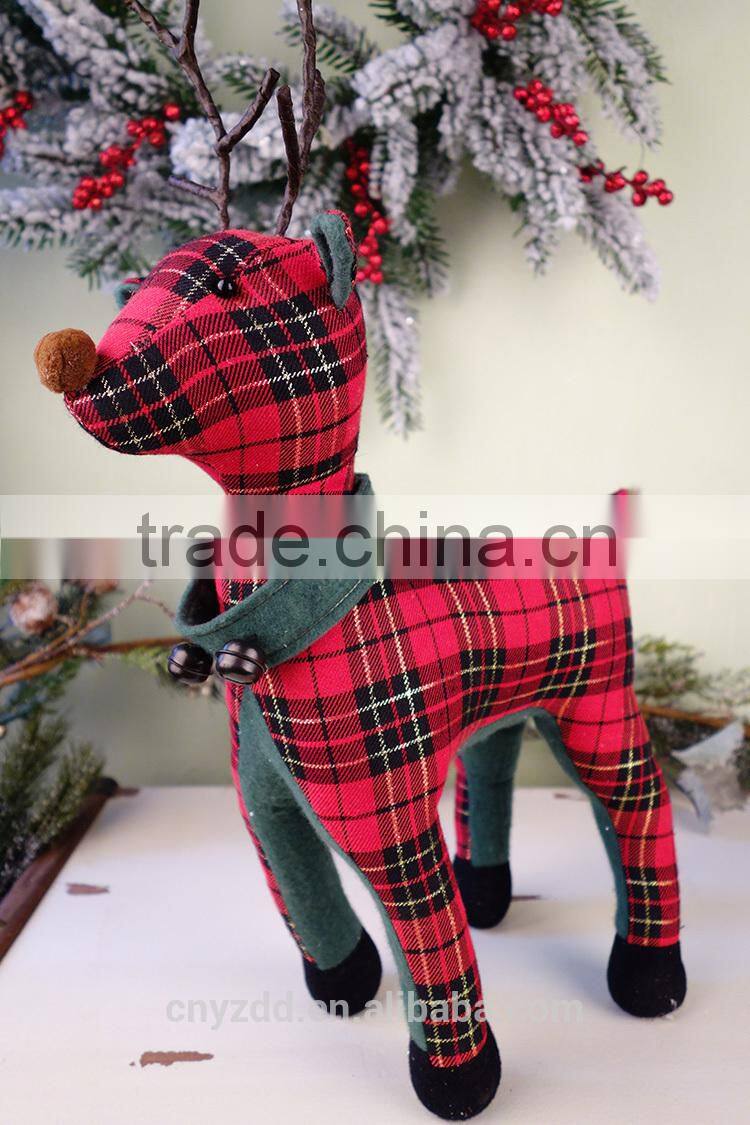 New Design Stuffed Cloth Reideer Toy for Christmas/Wholesale Stuffed Standing Moose/Soft Christmas Toy Fabricc Art Reindeer